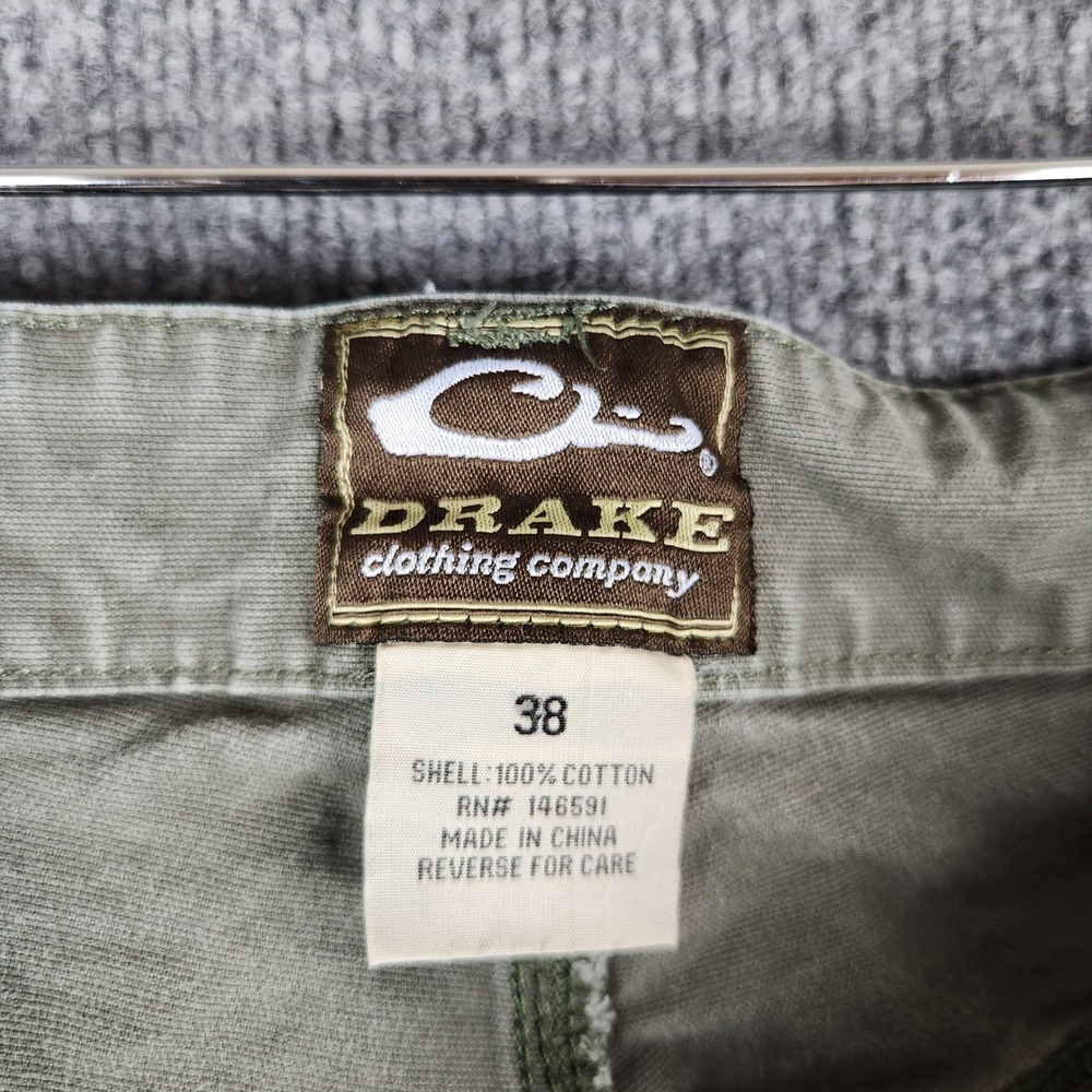 Drake Waterfowl Mens 38 Double Knee Pants Light Green Cotton Canvas Workwear - Picture 10 of 11